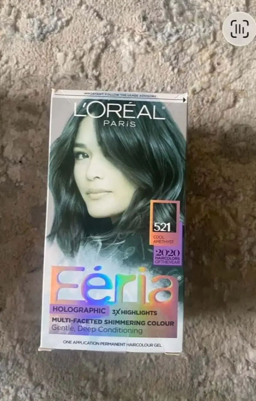L'Oreal Paris Feria Multi-Faceted Shimmering Permanent Hair Color, 521 Cool Amet